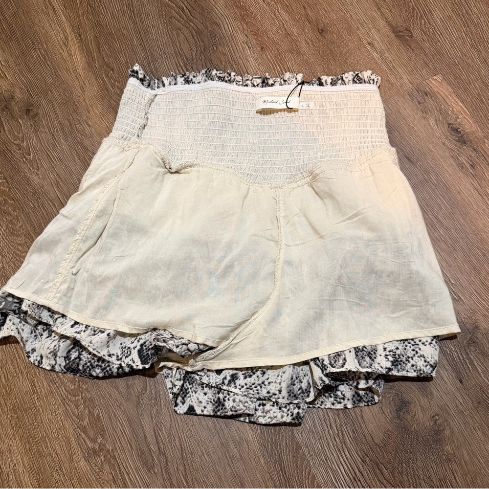 Mustard Seed Snake Print Ruffle Skort - Picture 5 of 6